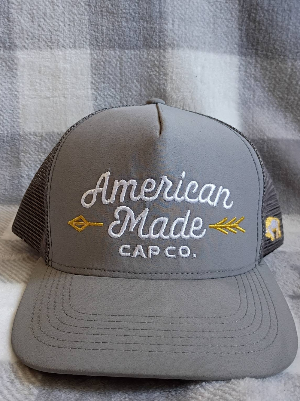 American Made Gray Trucker Hat